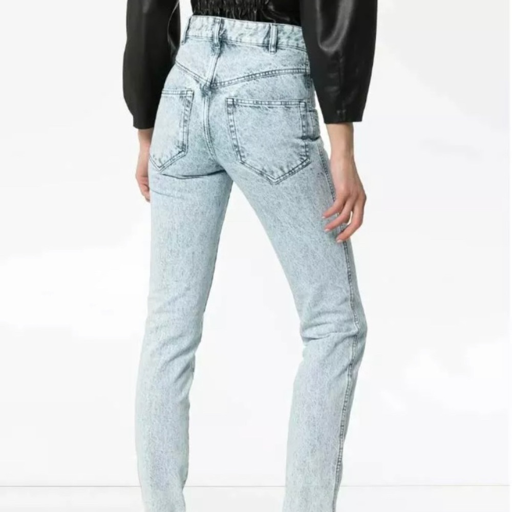 Isabel Marant Lorricka Jeans Snow Blue Acid 36 NWT - Picture 2 of 6